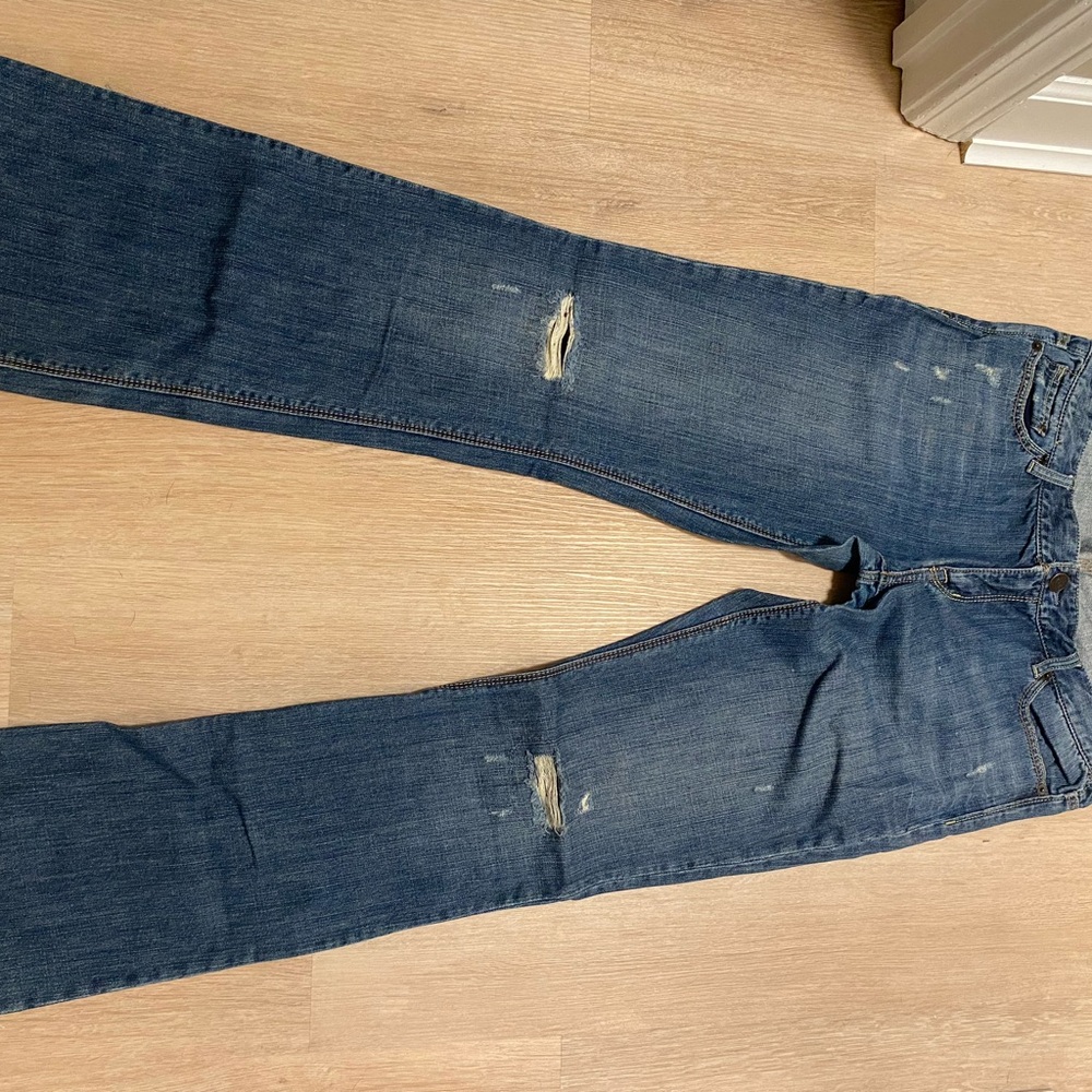Express Distressed Blue Jeans